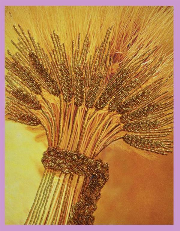 Bead embroidery kit Golden harvest hand embroidery needlework kit
