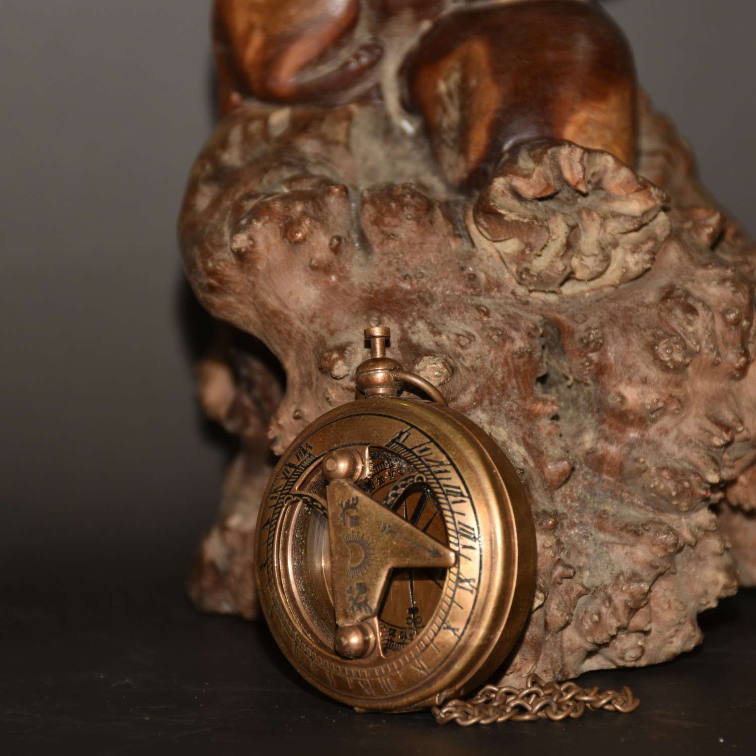 Vintage Brass Compass 1.97×2.36×0.98in 74g Retro Navigation Decor