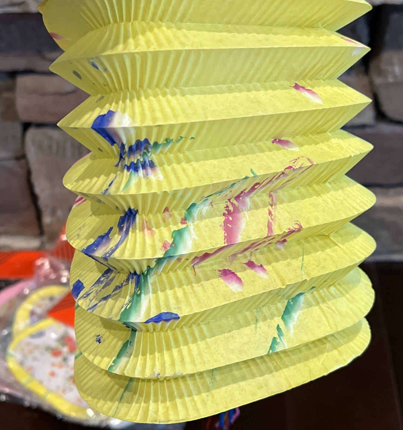 Vintage Small Chinese Paper Lanterns Butterflies & Flowers Sealed Lot Of 8