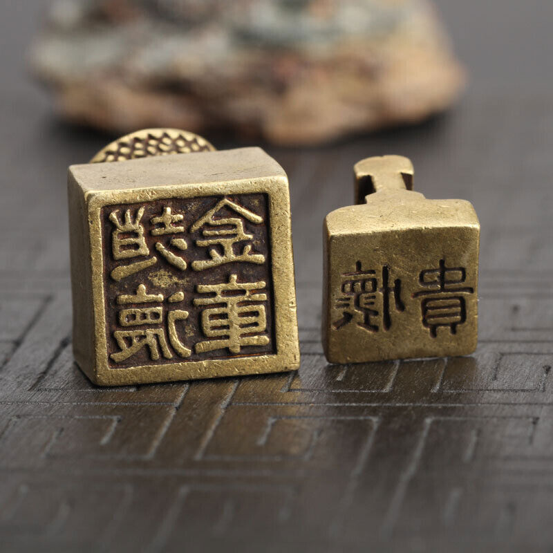 Chinese old Antique Collectible Bronze Recruit money turtle seal statue