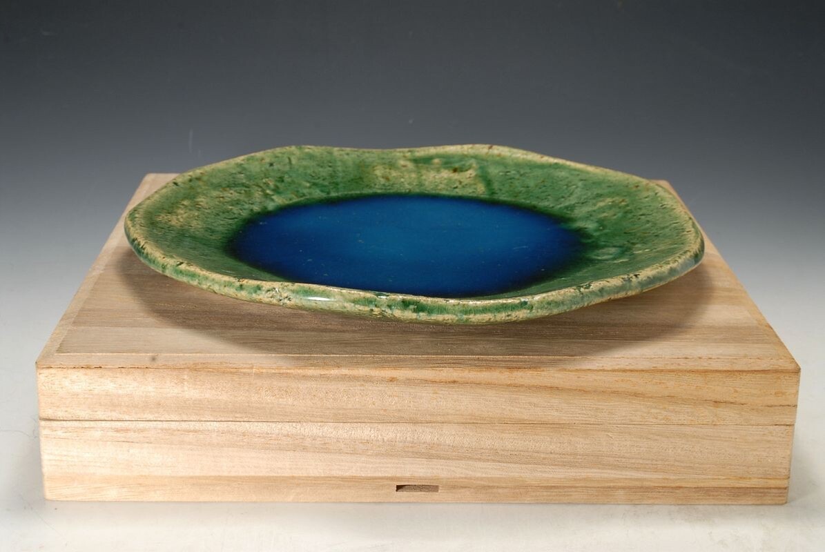 MasterpieceHiroshi Teshigahara, Oribe 8-inch plate, Sogetsu School Dish