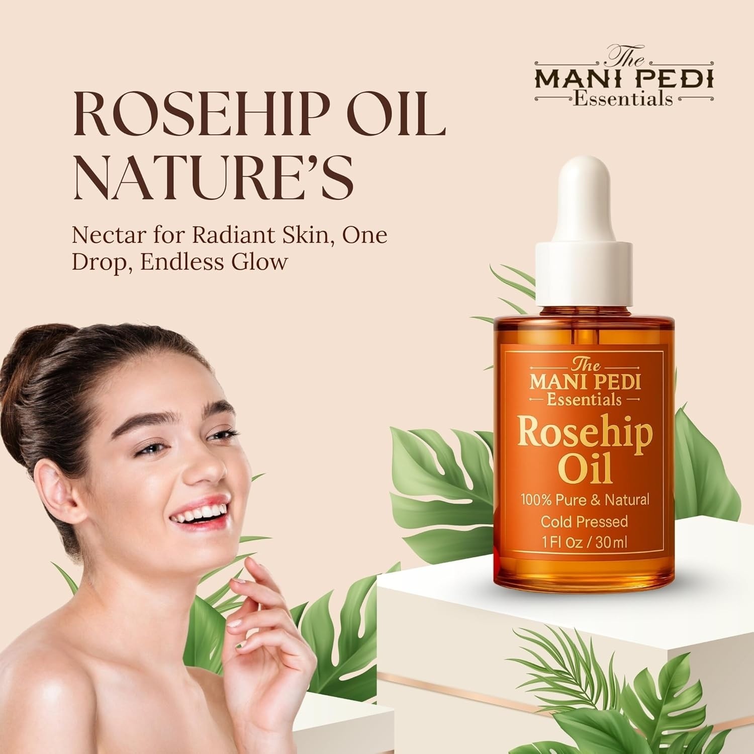Organic Rosehip Seed Oil 100% Pure Raw Skin Hair Face Anti-Aging – 30ML