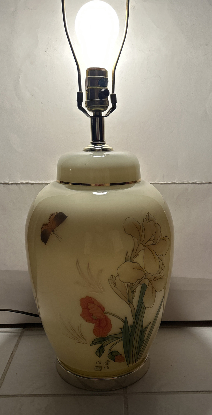 CLEARANCE RARE VTG Mid Century Hand Painted Chinese Table Lamp Esty Price $591