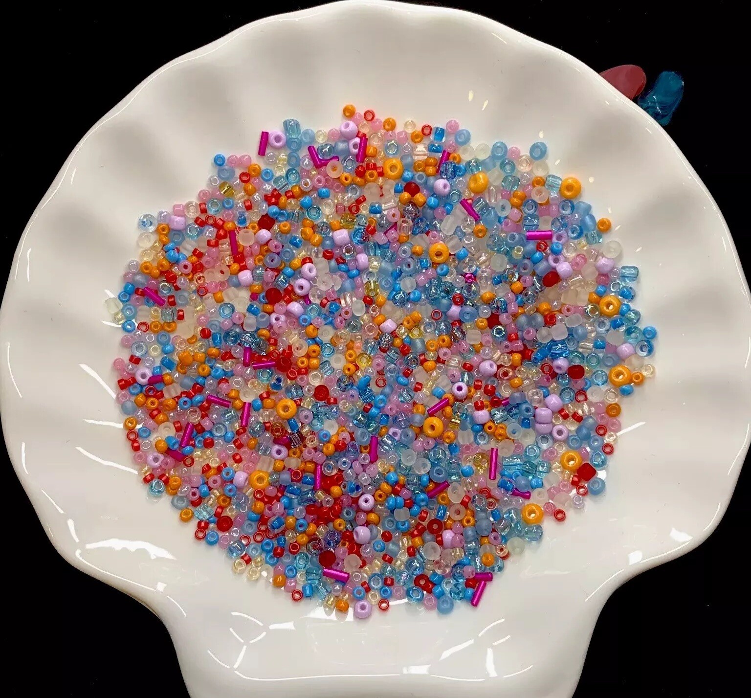 1 LB / 16 Oz/ 454 Grams Unique Mix Color Glass Seed Beads Lot 36 Packages
