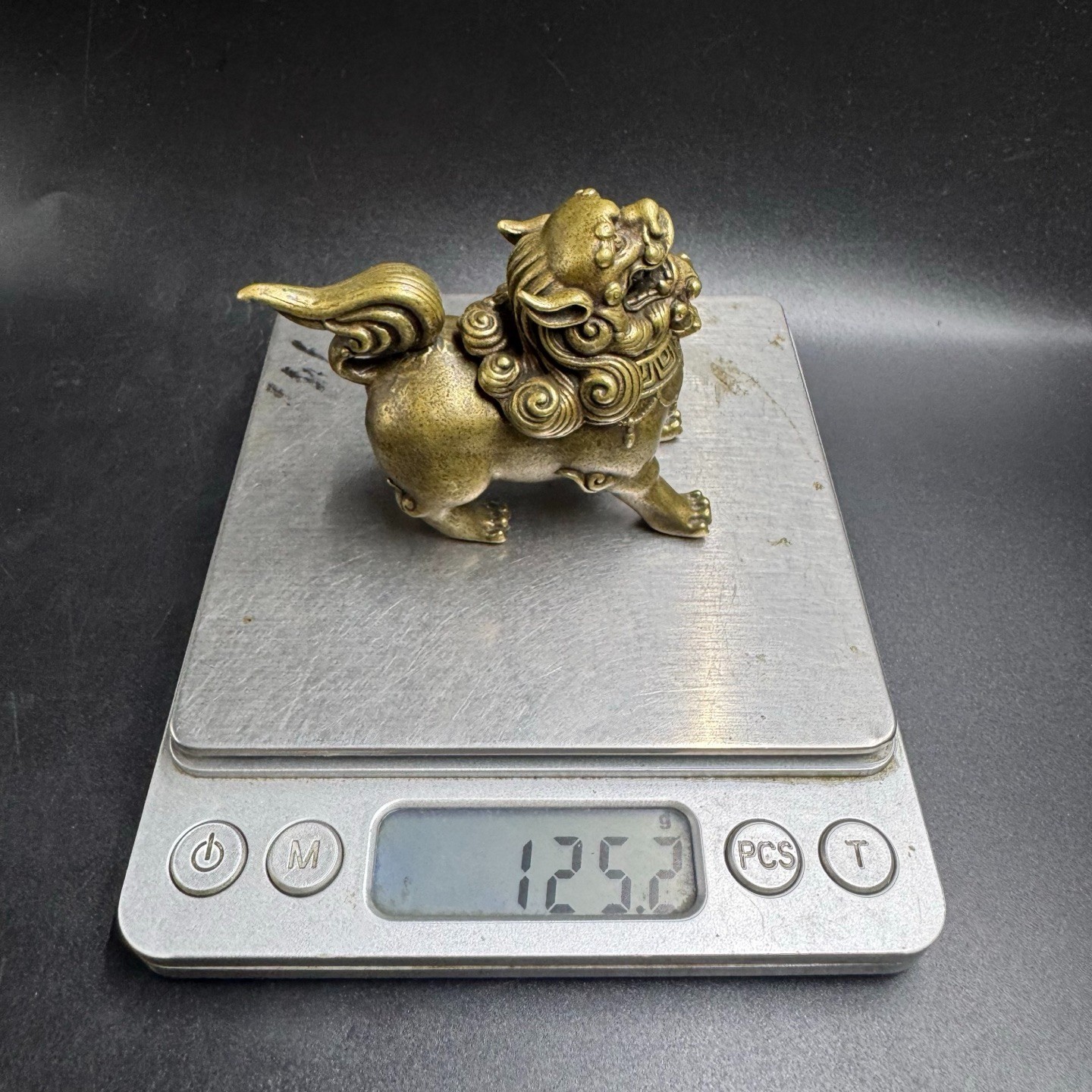 Vintage Brass Qilin Incense Burner Mini Kylin Censer Feng Shui Wealth Ornament