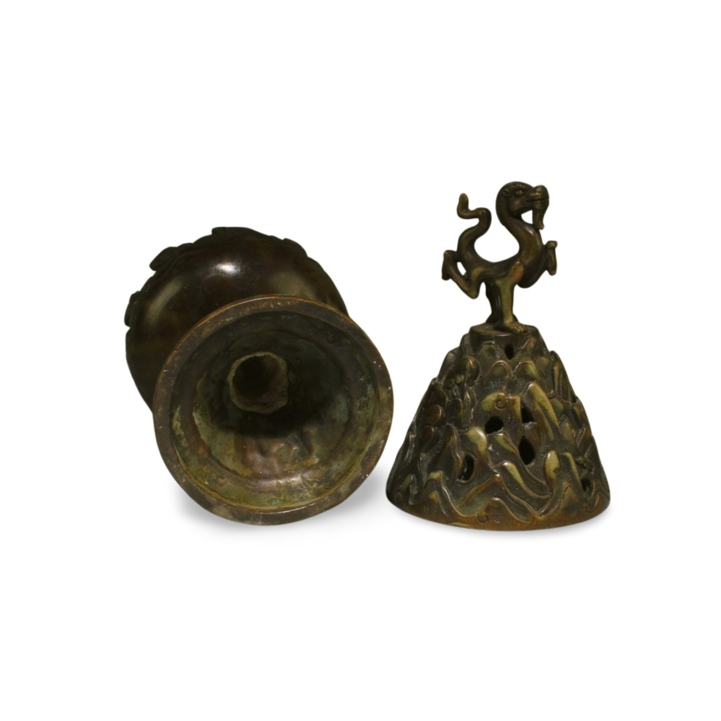 A Bronze Incense Diffuser with lid