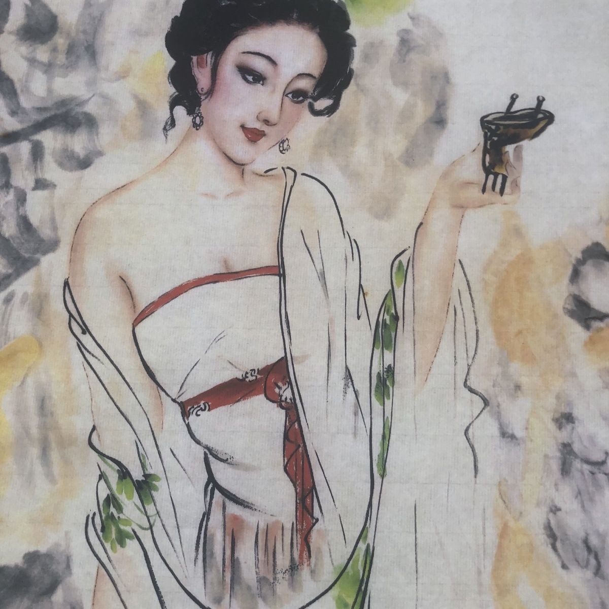 Yang Guifei Painting Chinese Style Scroll Unframed Wall Art Print Home Decor