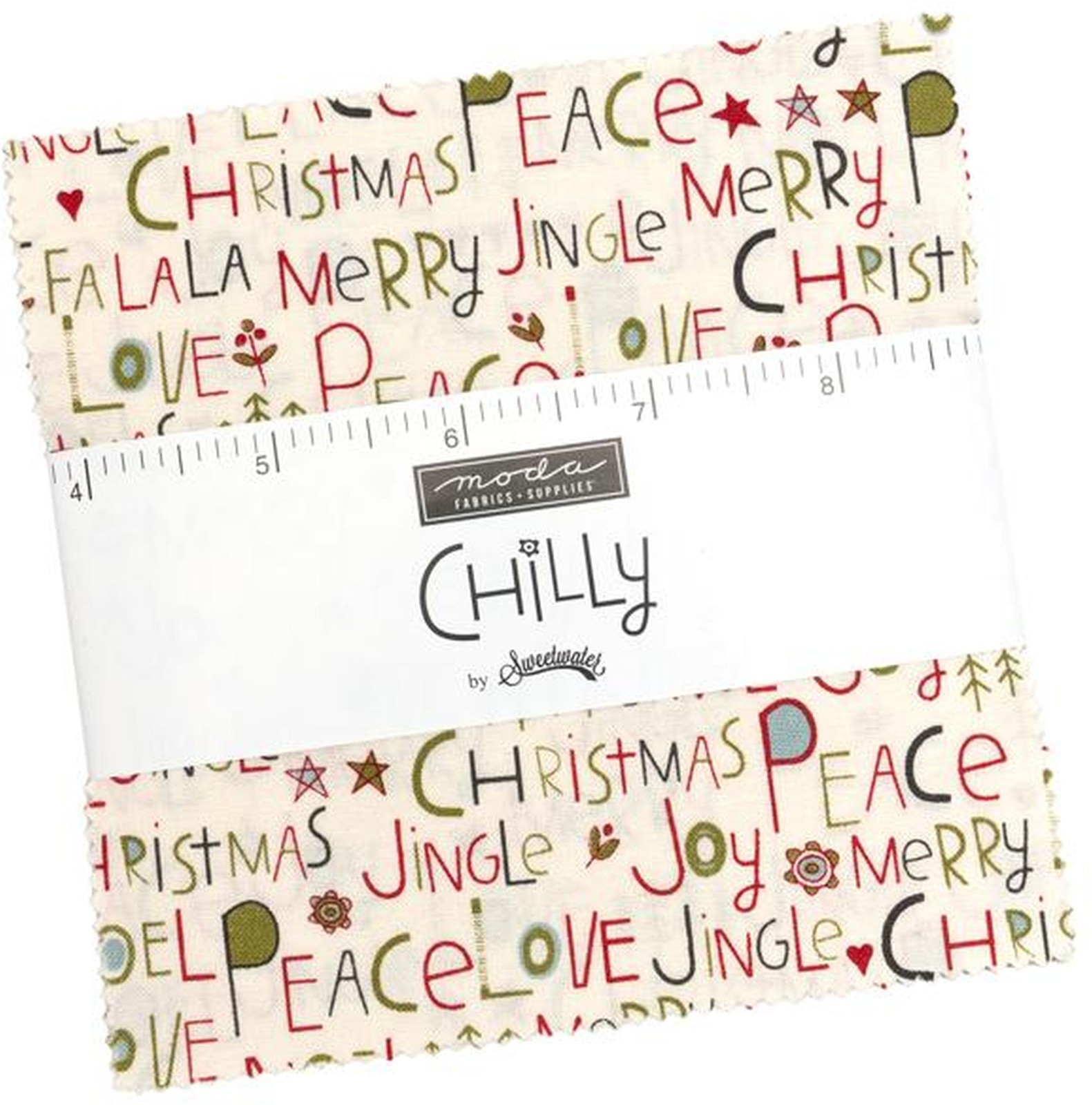 Moda Chilly Charm Pack, 100% Cotton 5-inch Precut Fabric Squares (42 pcs)