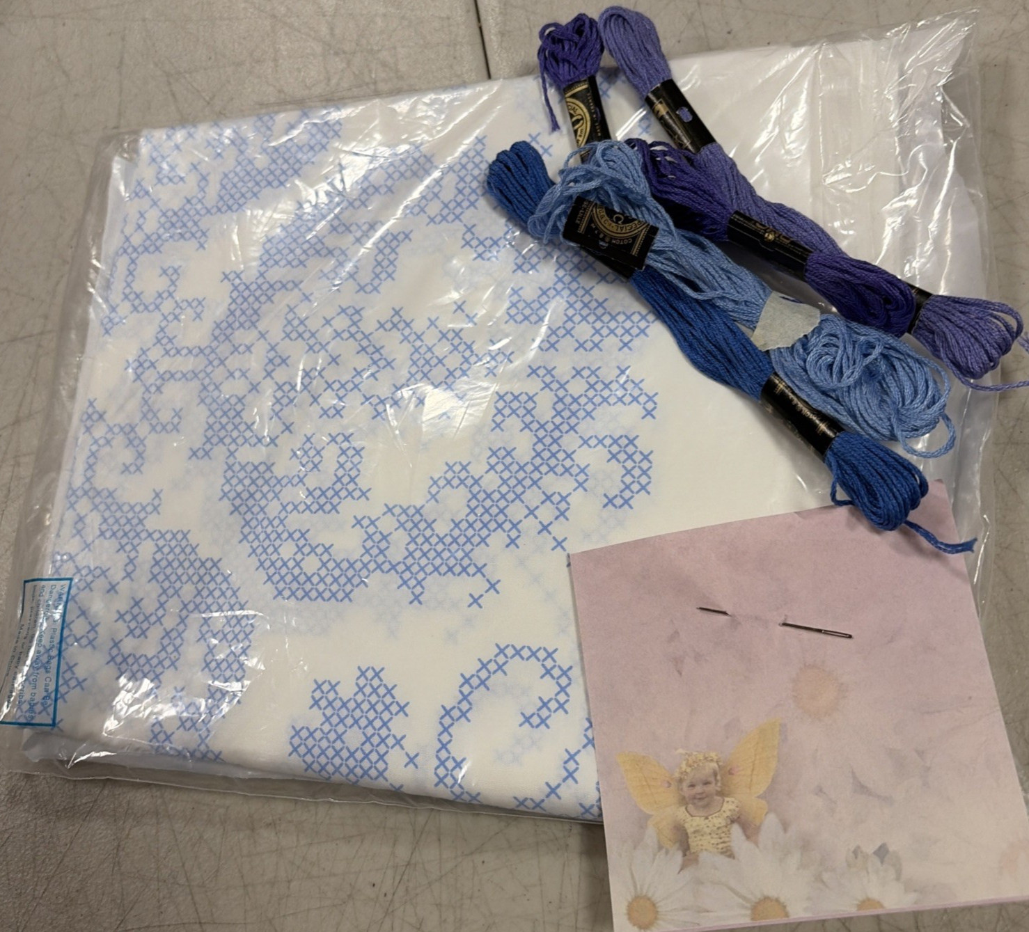 Herrschners Stamped Quilt Blocks X St Kit French Brocade W/Thread & Needle New