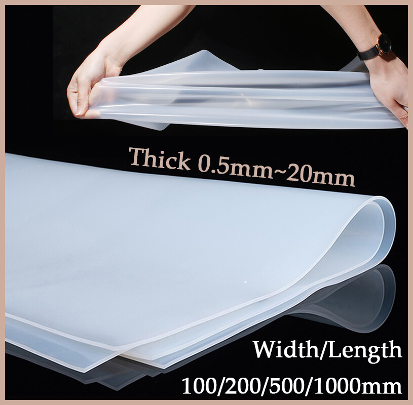 Silicone Rubber Sheet Soft Translucent High Temp Resistance Mat Plate 0.5mm~20mm