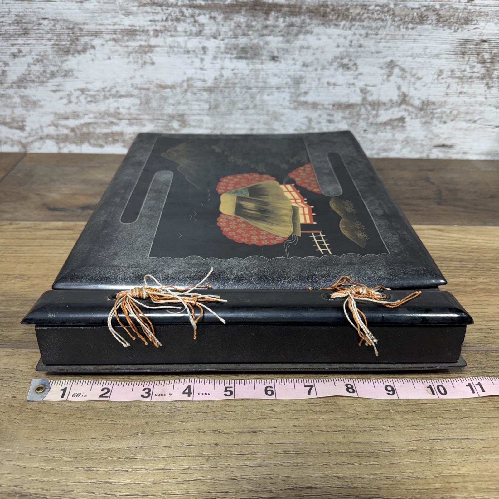 Vintage 1950s Japanese Photo Album – Black Lacquer