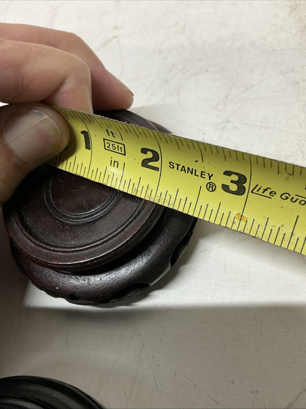 2 Small Chinese Wood Stands 2.5” & 1.7/8” Opening Made In China/Japan