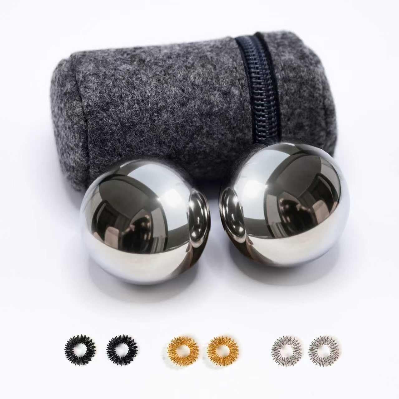 1.5-Inch Stainless Steel Chiming Baoding Balls Chinese Health Balls for Hand …