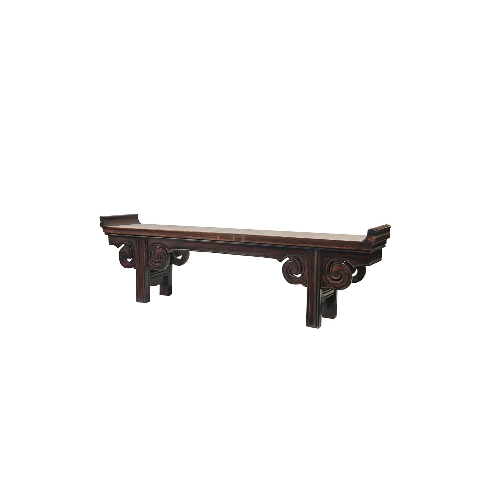 24″ Chinese Brown Wood Altar Rectangular Table Top Display Stand Easel ws3808