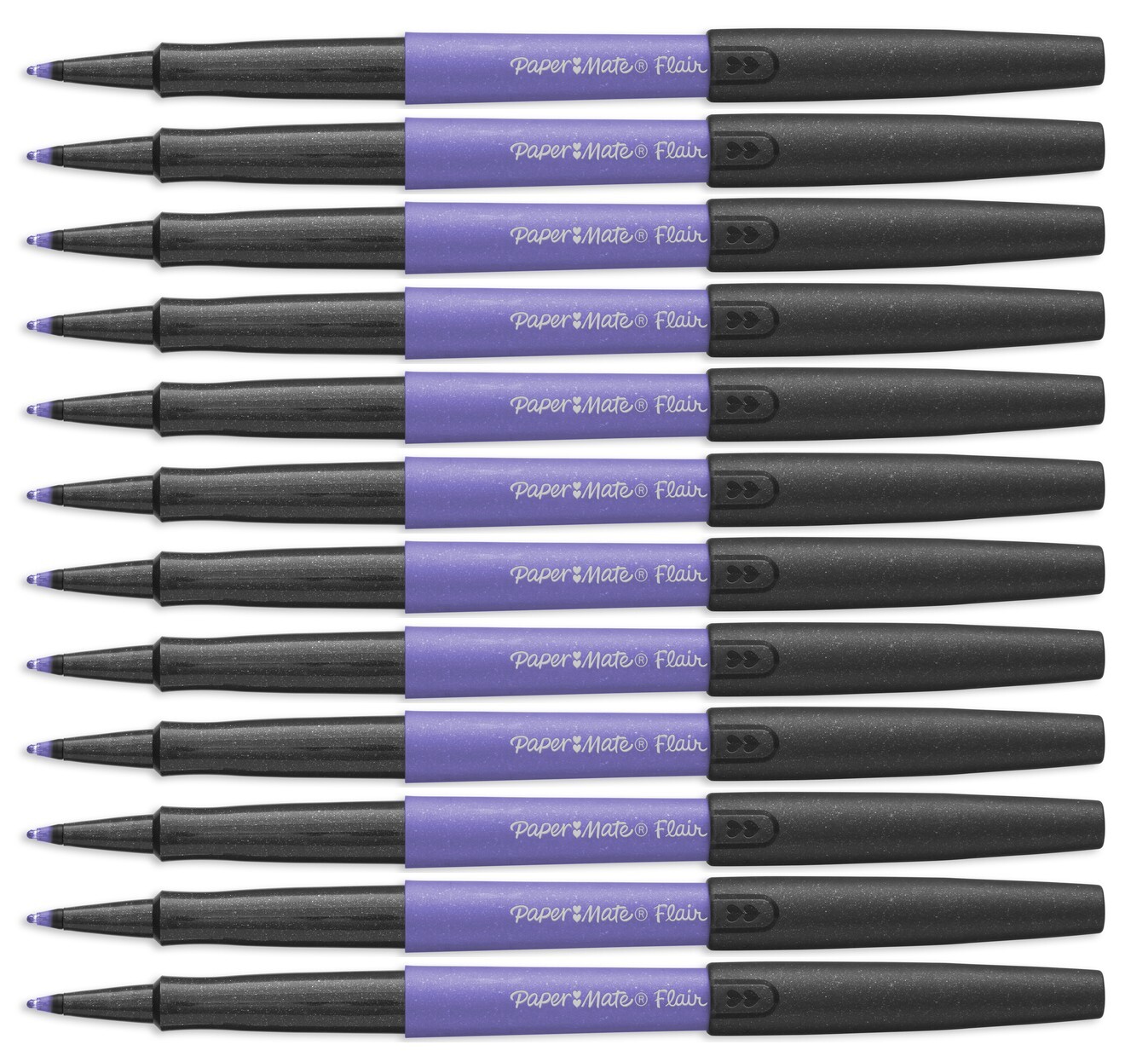 Paper Mate Flair Felt Tip Pens Medium Point 0.7mm Metallic Lavender 12 Pens New