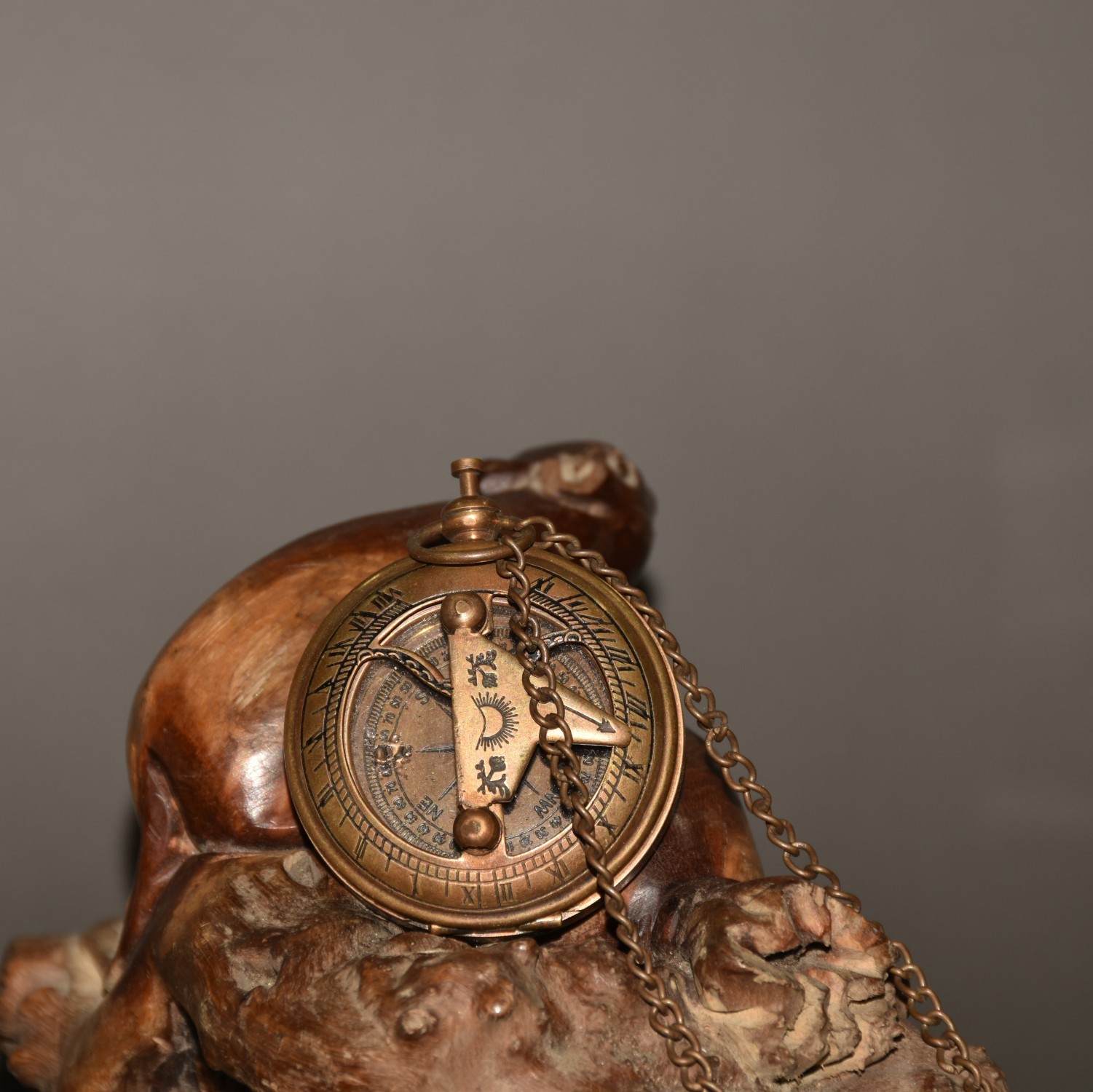 Vintage Brass Compass 1.97×2.36×0.98in 74g Retro Navigation Decor