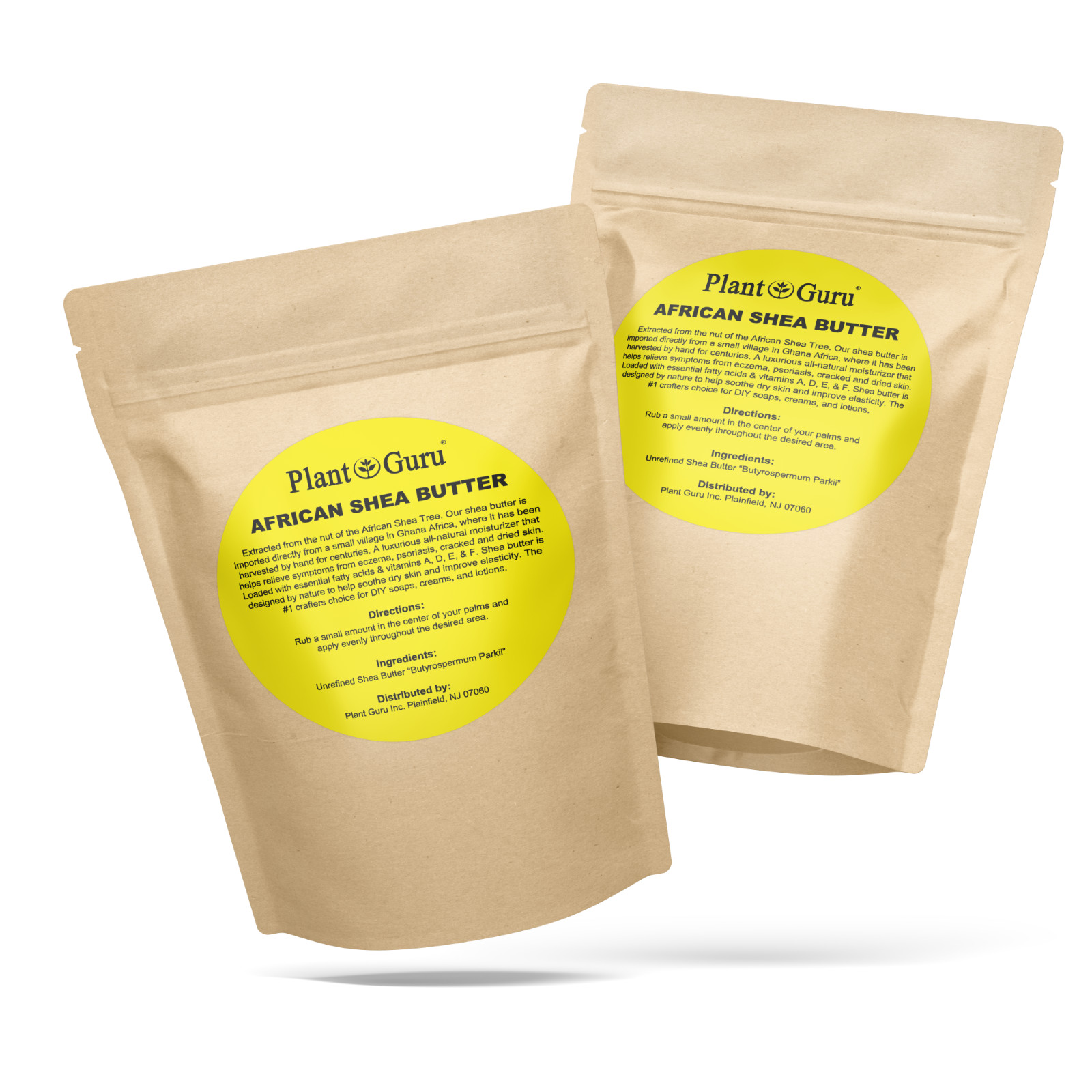 Raw African Shea Butter 1 lb. YELLOW 100% Pure Natural Unrefined Organic Bulk