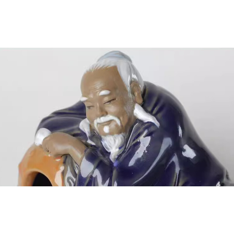 6.2″ Chinese Handmade Porcelain Liu Ling Knock Over A Drink Figurines Statues