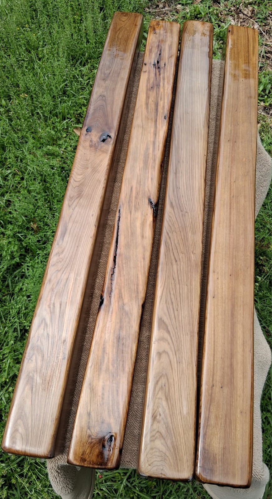 4 pc Finished Desk Table Legs 3″X3″X36″ Authentic Old Growth Sinker Cypress Wood