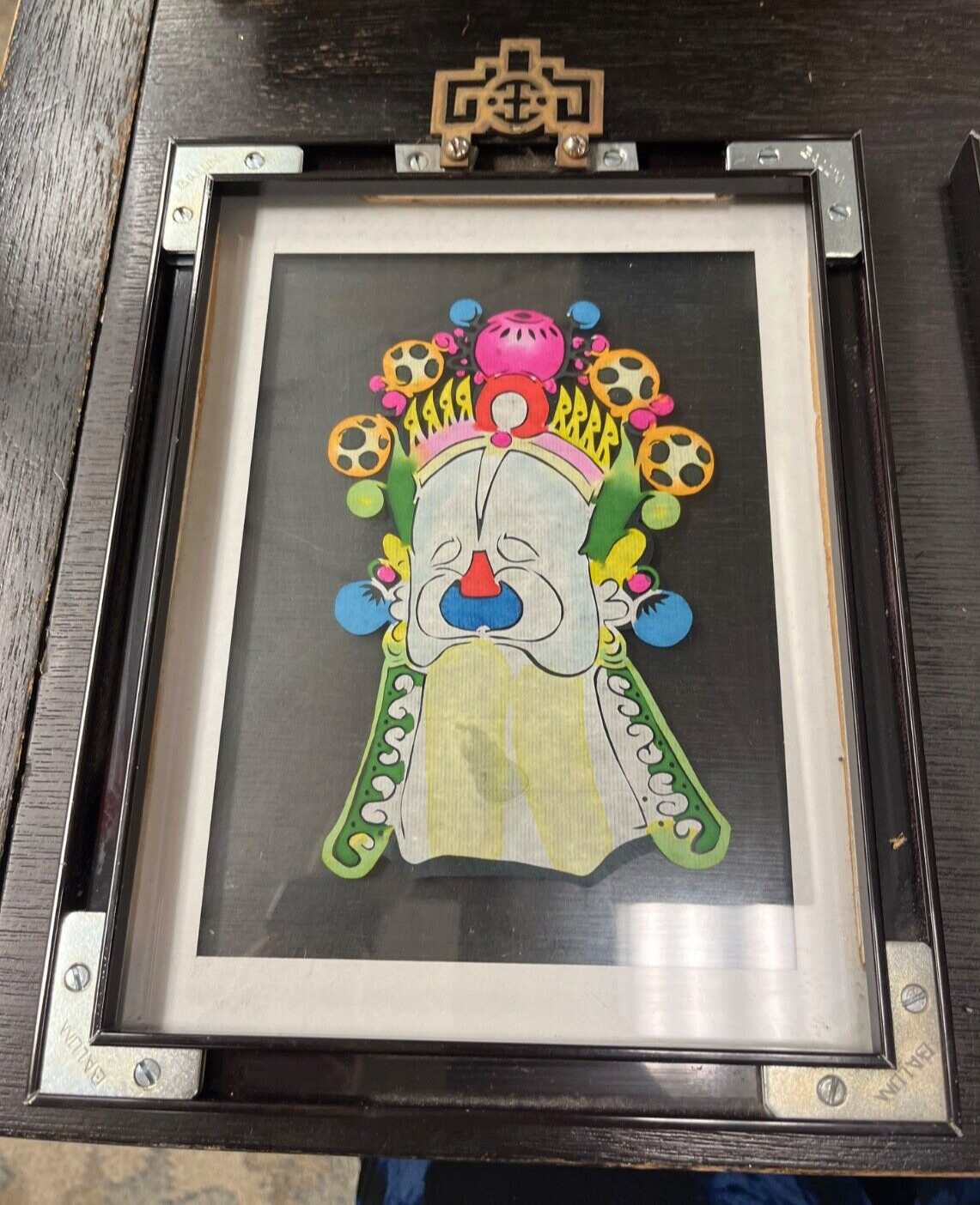 Six (6)- Vintage handcrafted Chinese Paper-Cutouts Framed Under Glass