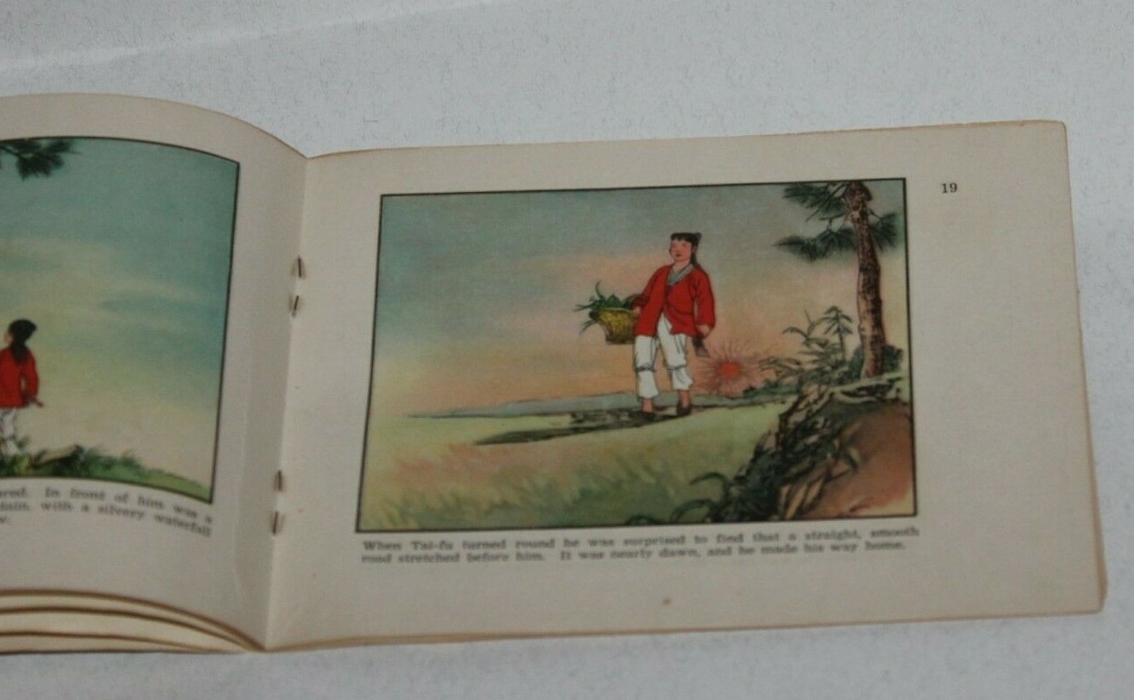 60s children book comic china vintage cartoon girl English fairy tale