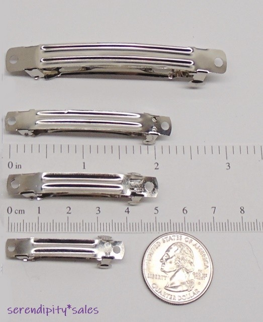 Hair BARRETTES Clip Findings 40mm 50mm 60mm 76mm Nickel Silver Blanks 1.5″ 2″ 3″