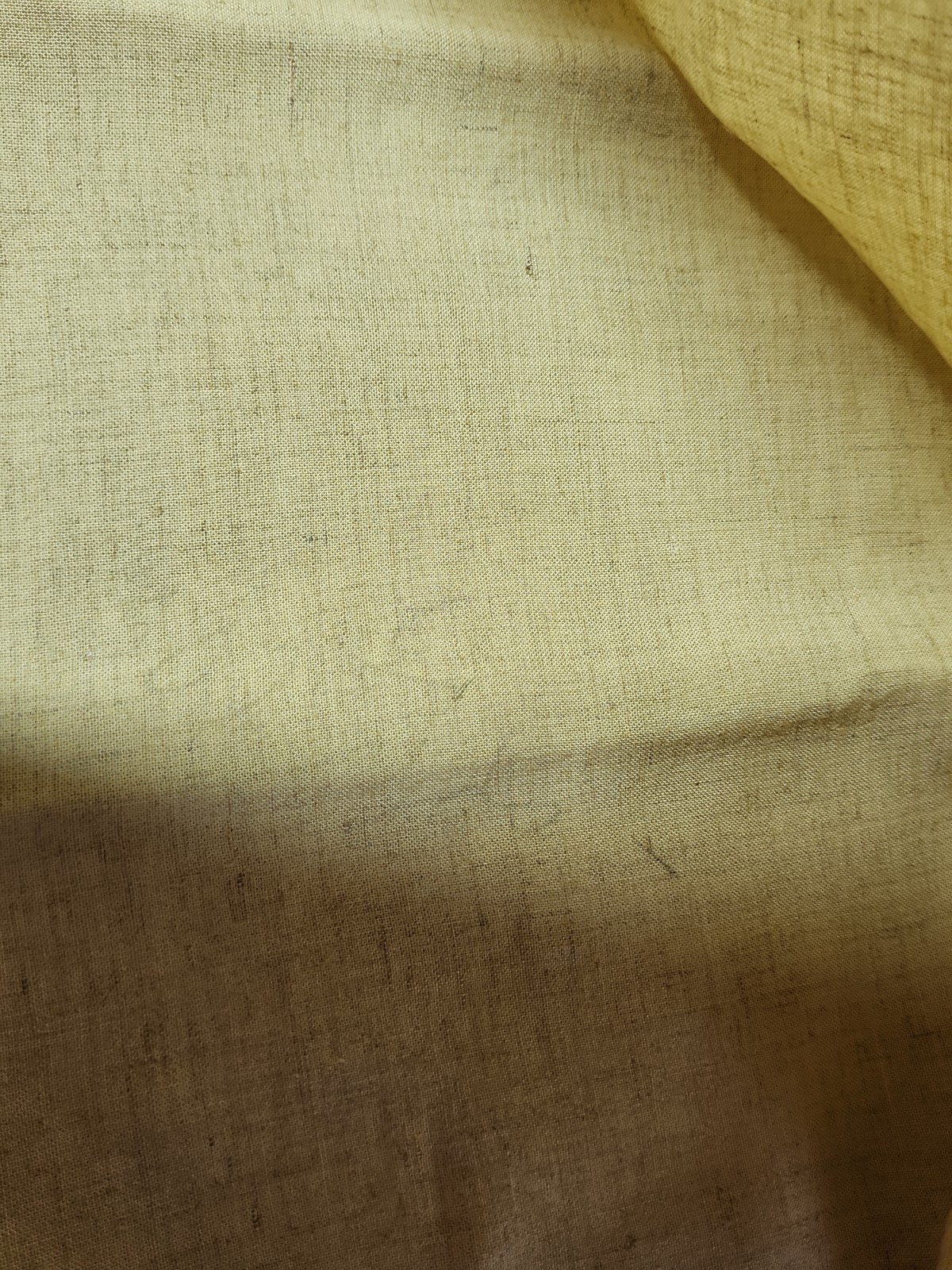 Light Yellow Linen Fabric Sewing Craft Quilting Clothing Fabric 36″ X 1yd Vtg