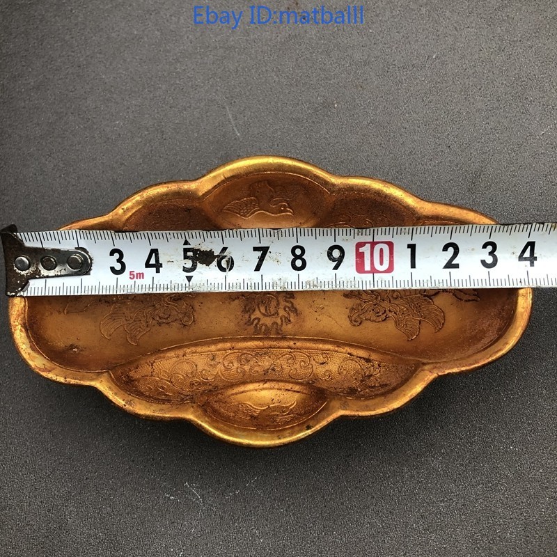 Modern Craft Inspired Gilded Bronze Plate Calligraphy Tool Replica