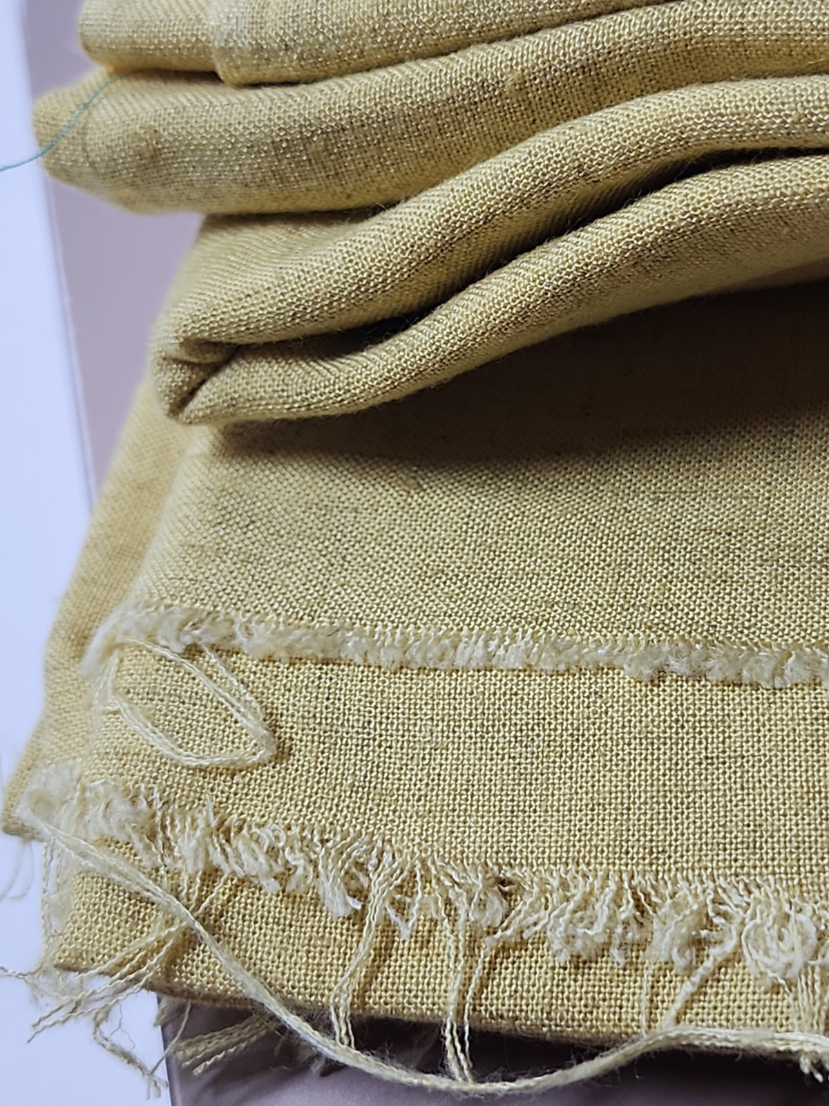 Light Yellow Linen Fabric Sewing Craft Quilting Clothing Fabric 36″ X 1yd Vtg