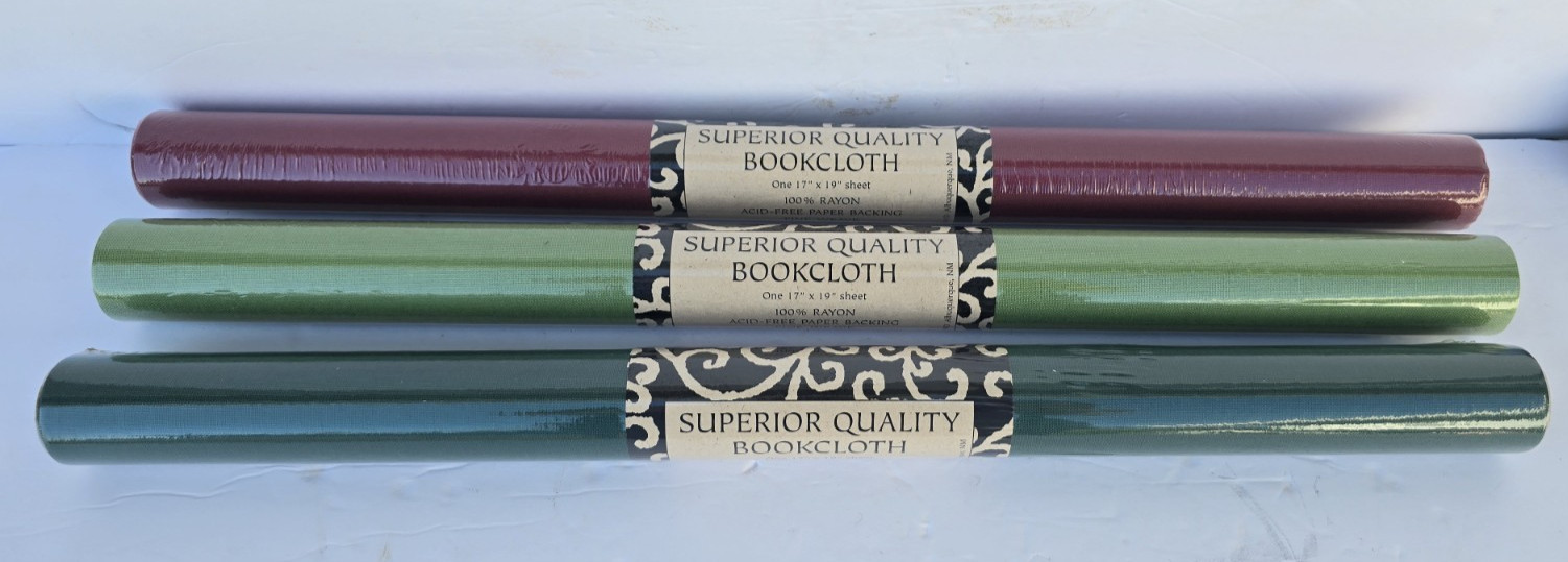 Superior Quality Bookcloth 17″ X 19″ Linco Rayon Paper Backing Red, Green, Lime