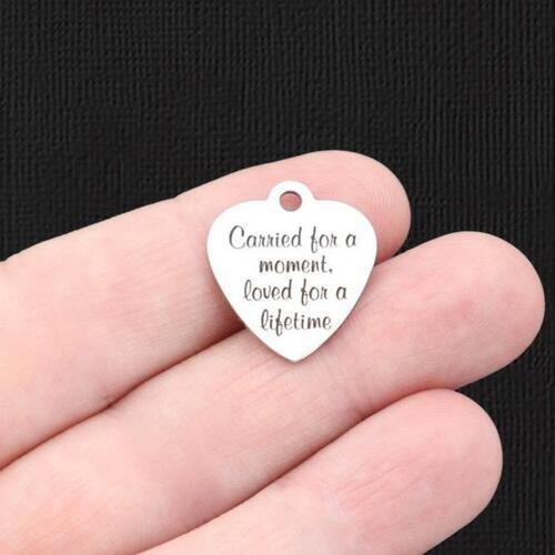 Carried for a moment Stainless Steel Charms – Loved for a lifetime – BFS011-5859