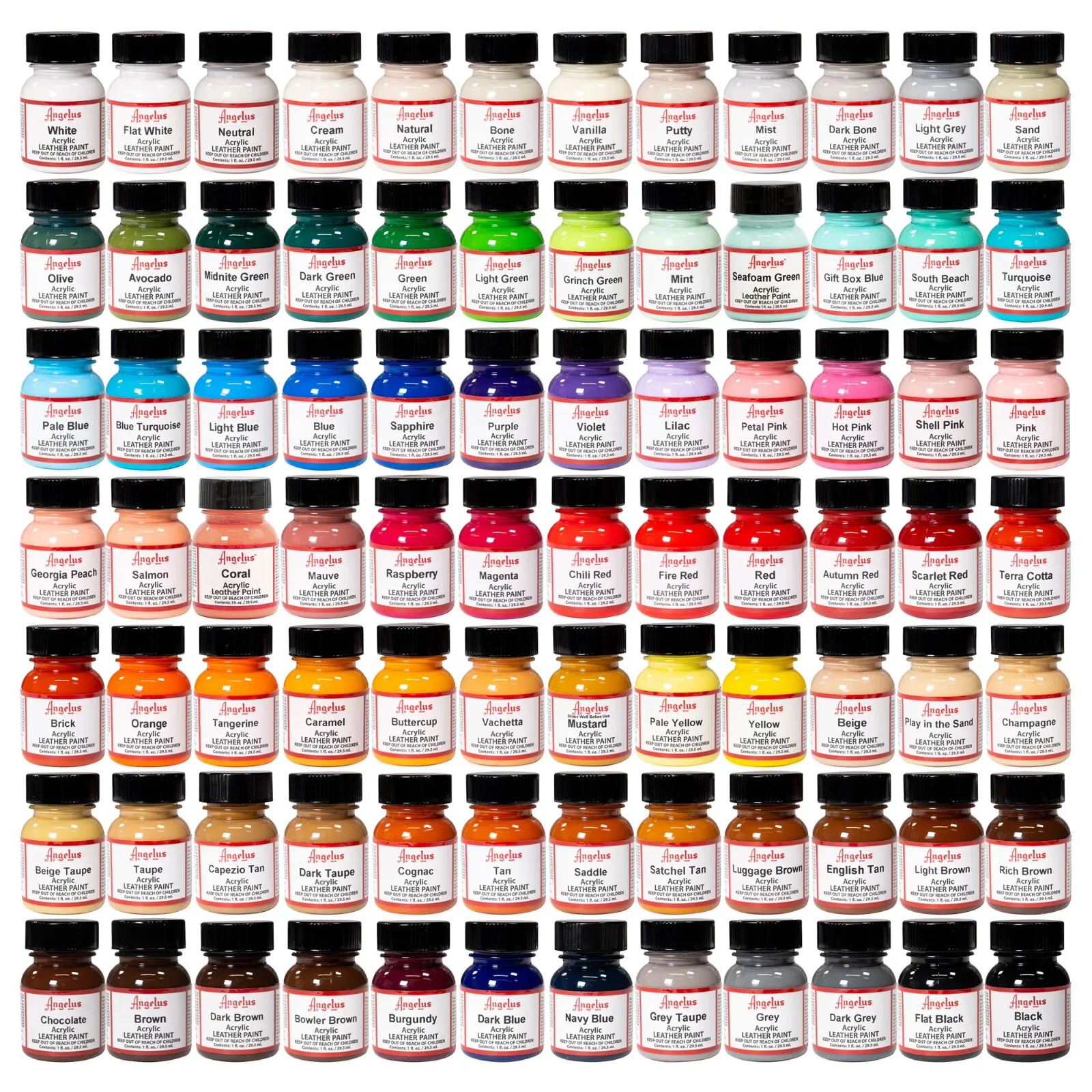 2 x Angelus Acrylic Leather Paint Water Resistant 1 Oz – Available 26 Colors