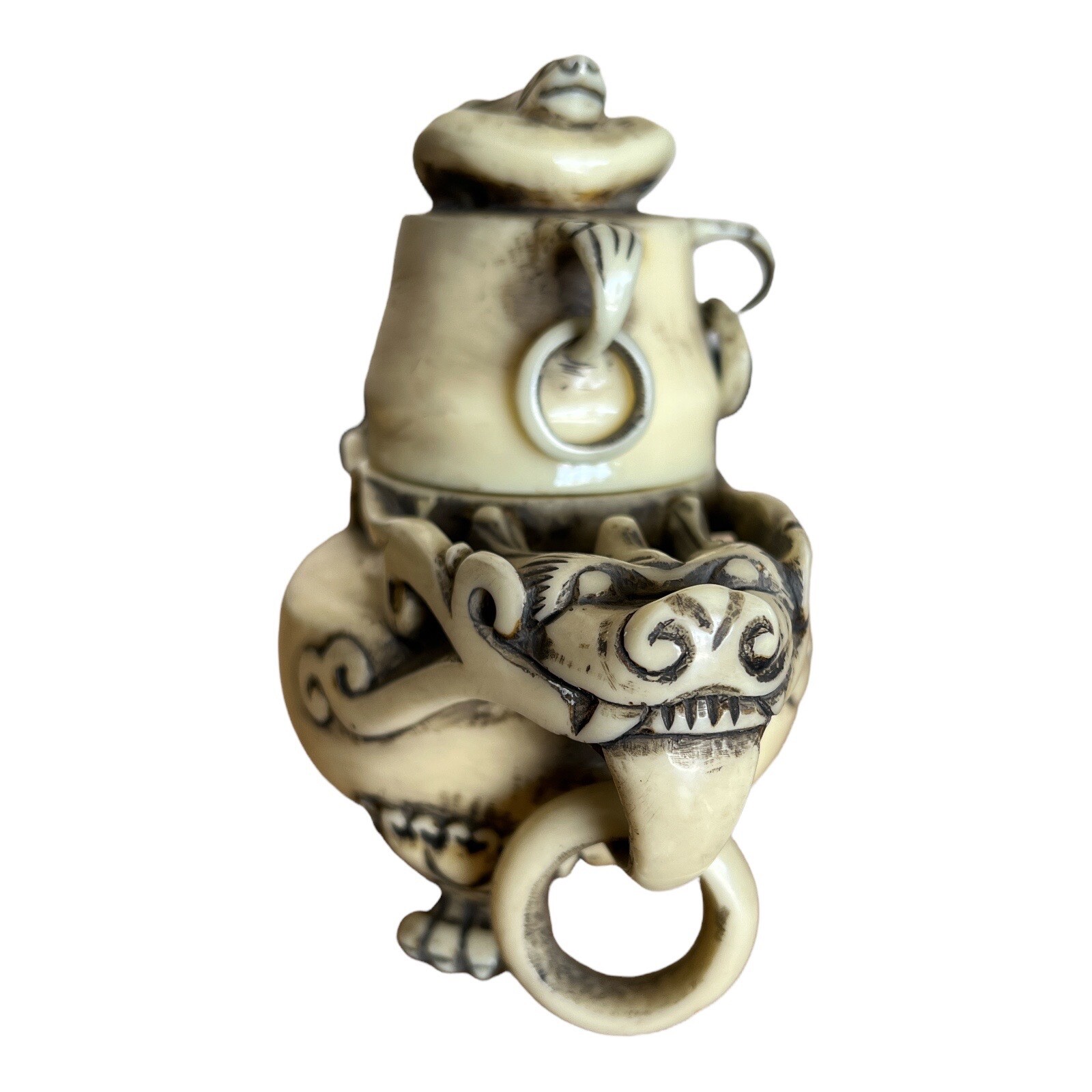 Incense Cone Burner Holder Asian Foo Temple Dogs Rings Scent Resin