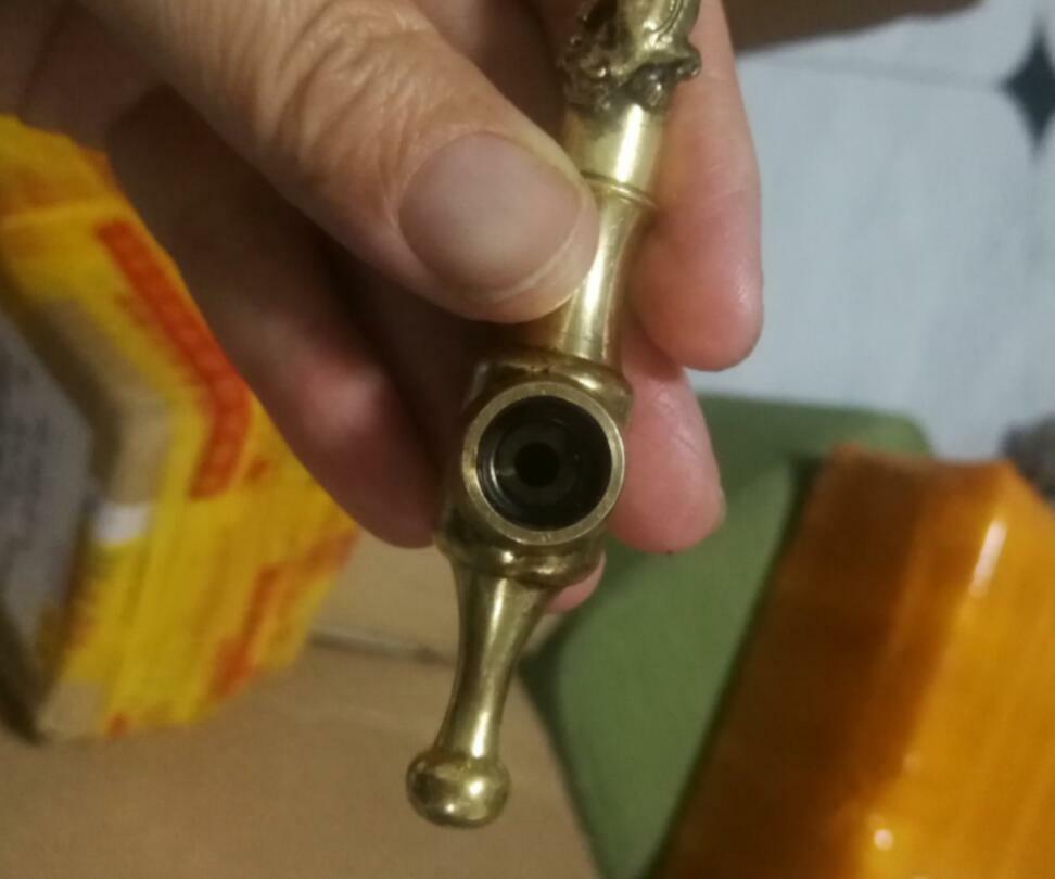 Tibet Silver Dragon Head Tobacco Rod Pipe Smoking Statue Hand-made Separation
