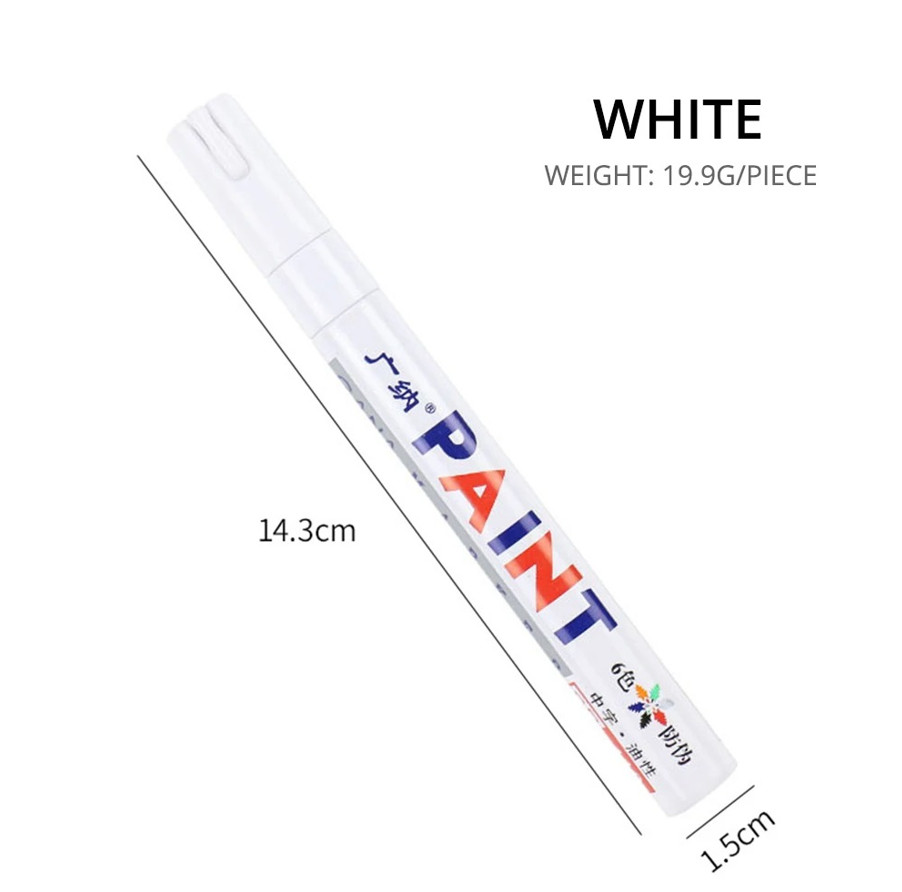 1pcs White Waterproof Tire Paint Marker Pen Auto Rubber Wheel Permanent – NEW