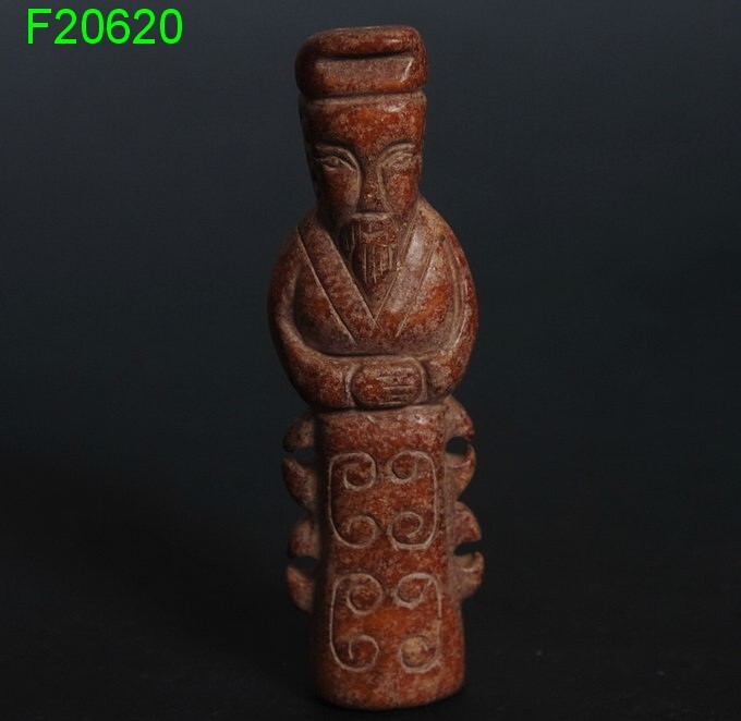Chinese Folk culture Han dynasty style eremite statue! simple stone Carved
