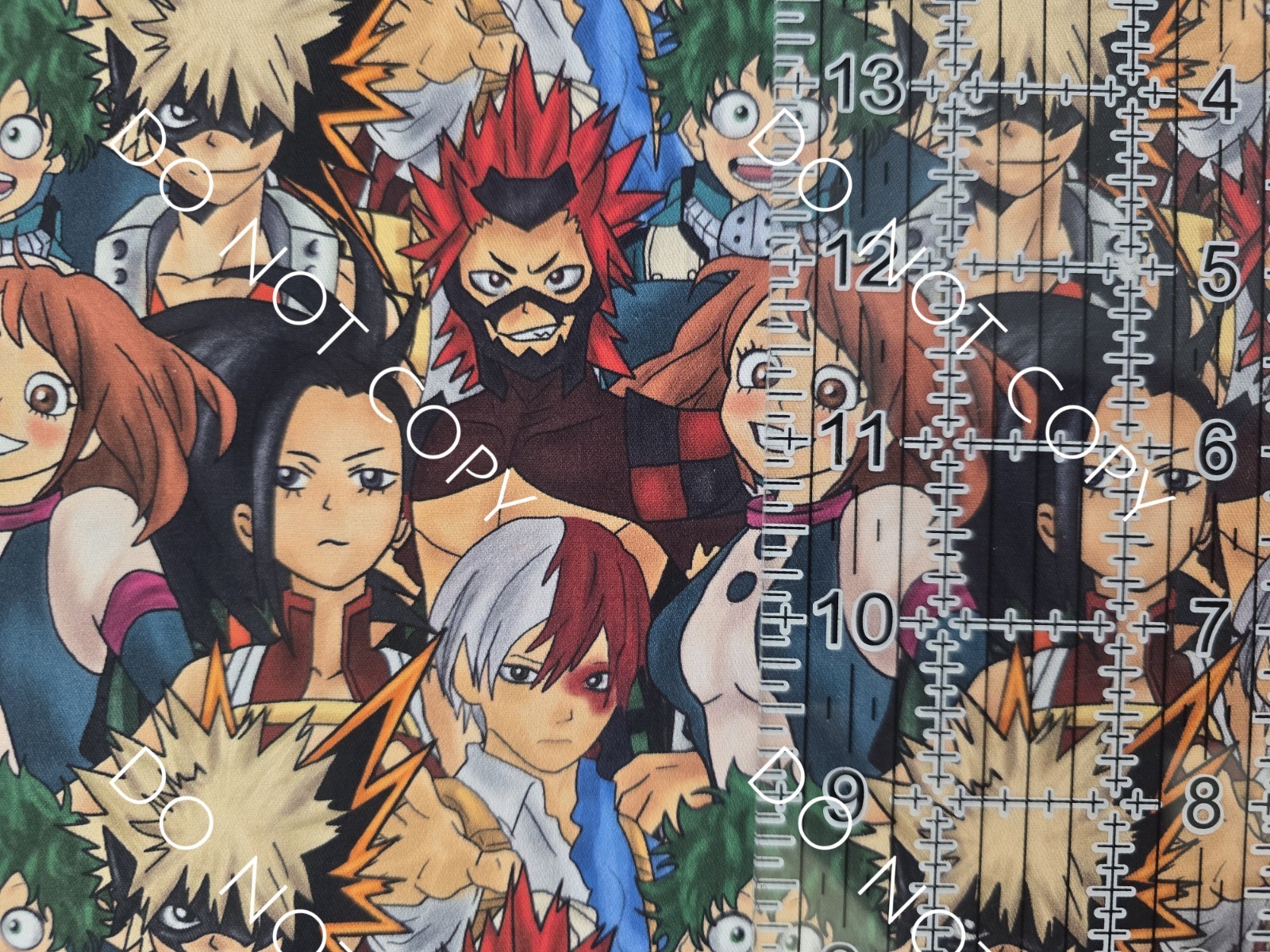 Custom 100% Cotton Woven Fabric My Hero Academia Anime By The 1/4 Yard 9×56 V2