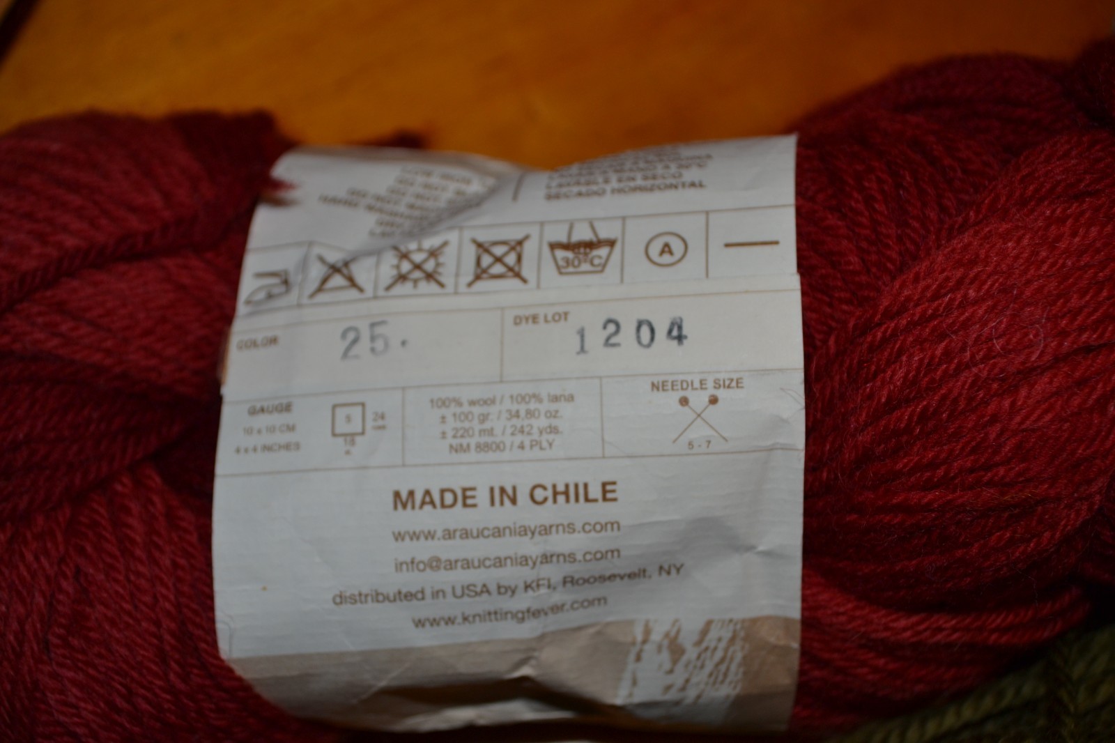wool yarn lot, 4 hanks / skeins, mixed brands