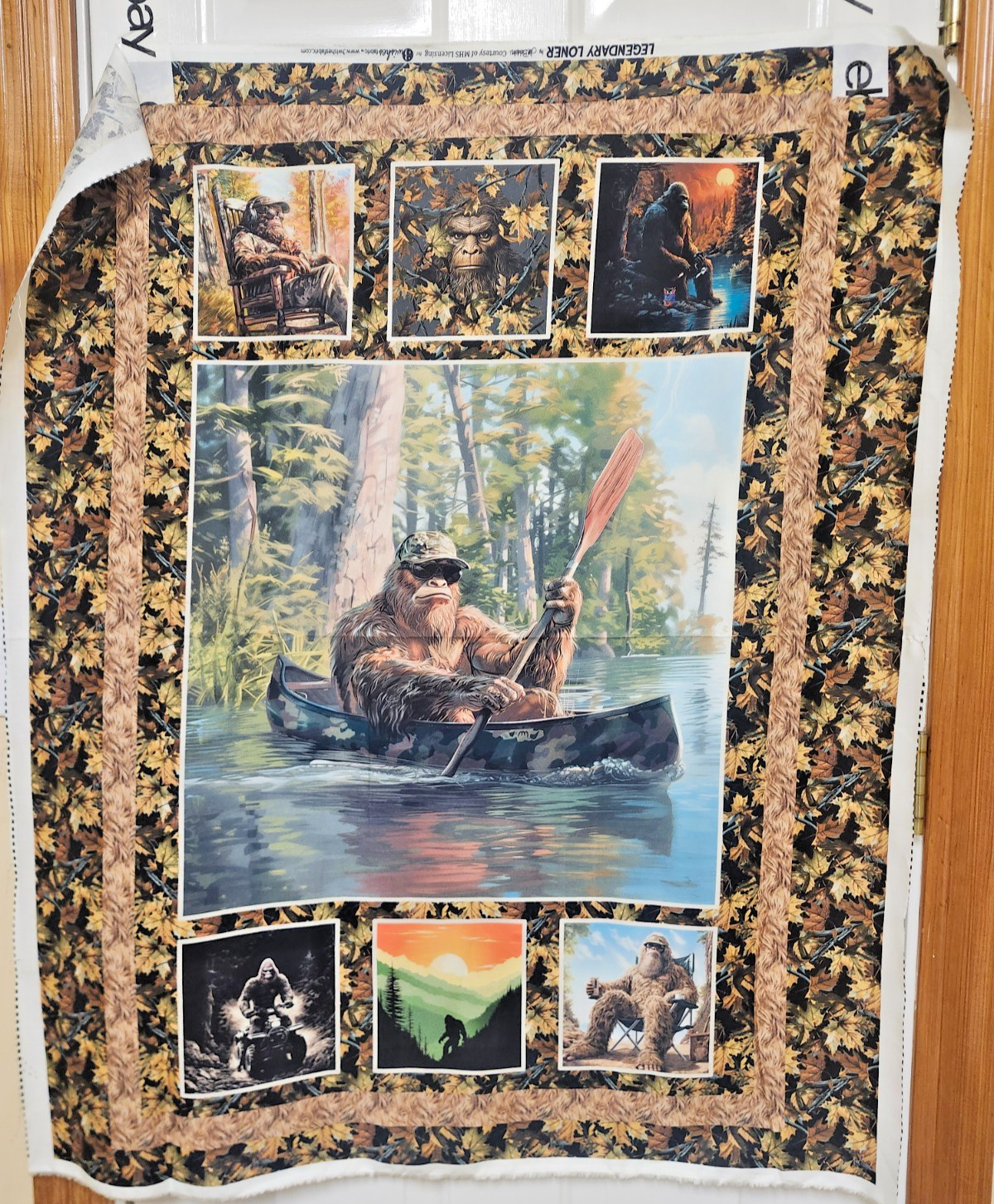 Big Foot Legendary Loner Quilt Panel by 3 Wishes Fabric btp