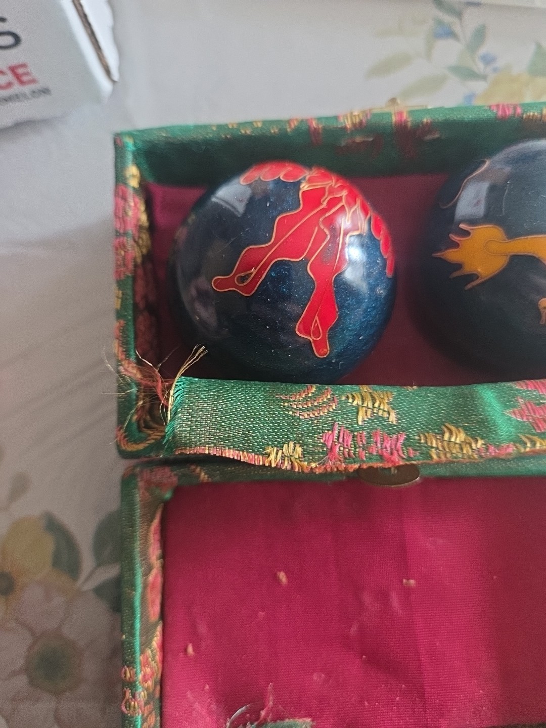 Chinese Enamel Meditation Health Balls – Ben Wa Balls- 1 Pair in Box