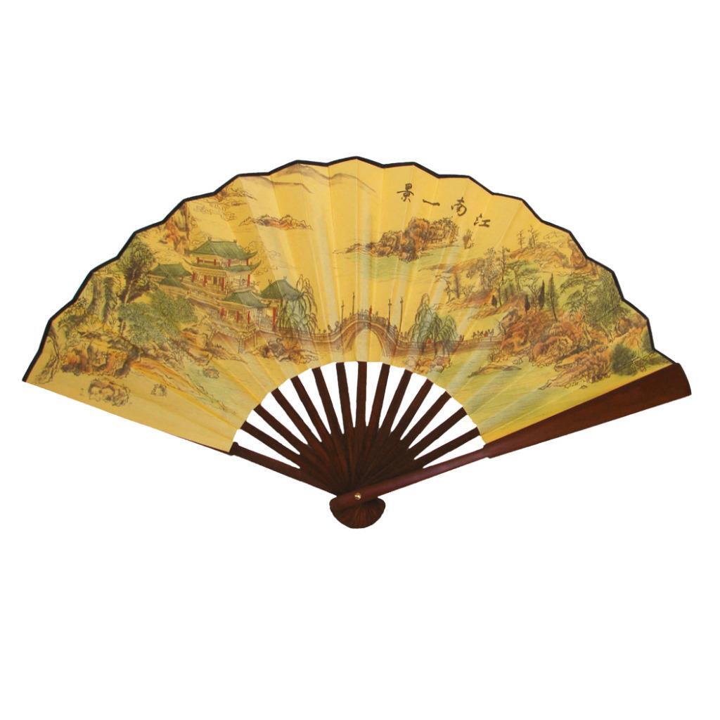 Ancient Chinese style elegant Classical Chinese Landscape Folding Hand Fan
