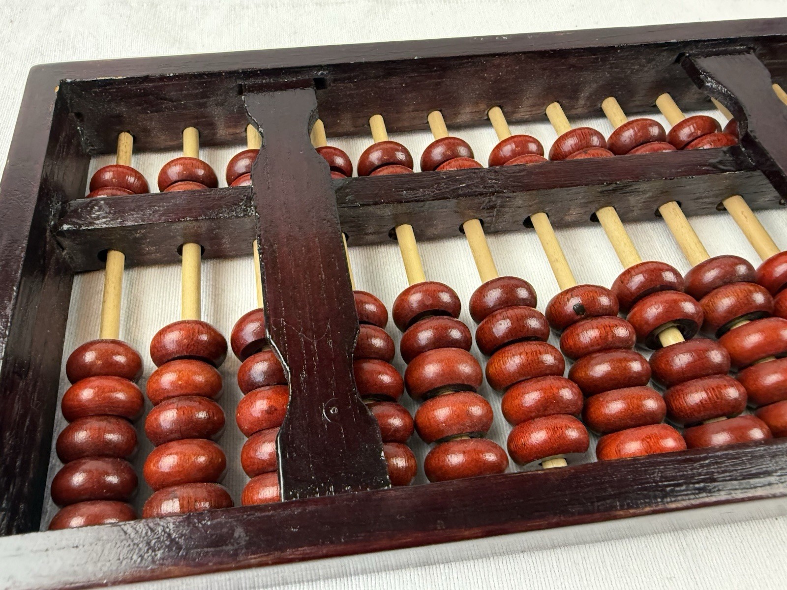 Chinese Abacus Diamond Brand – Cherry Color Wood Brass Adornment