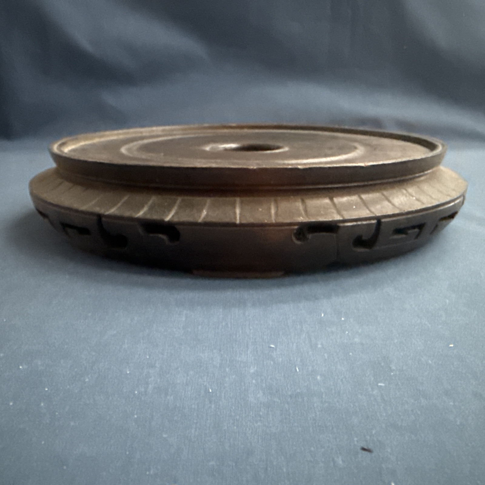 Vintage Chinese Carved Wood Display Stand Vase Bowl Lamp