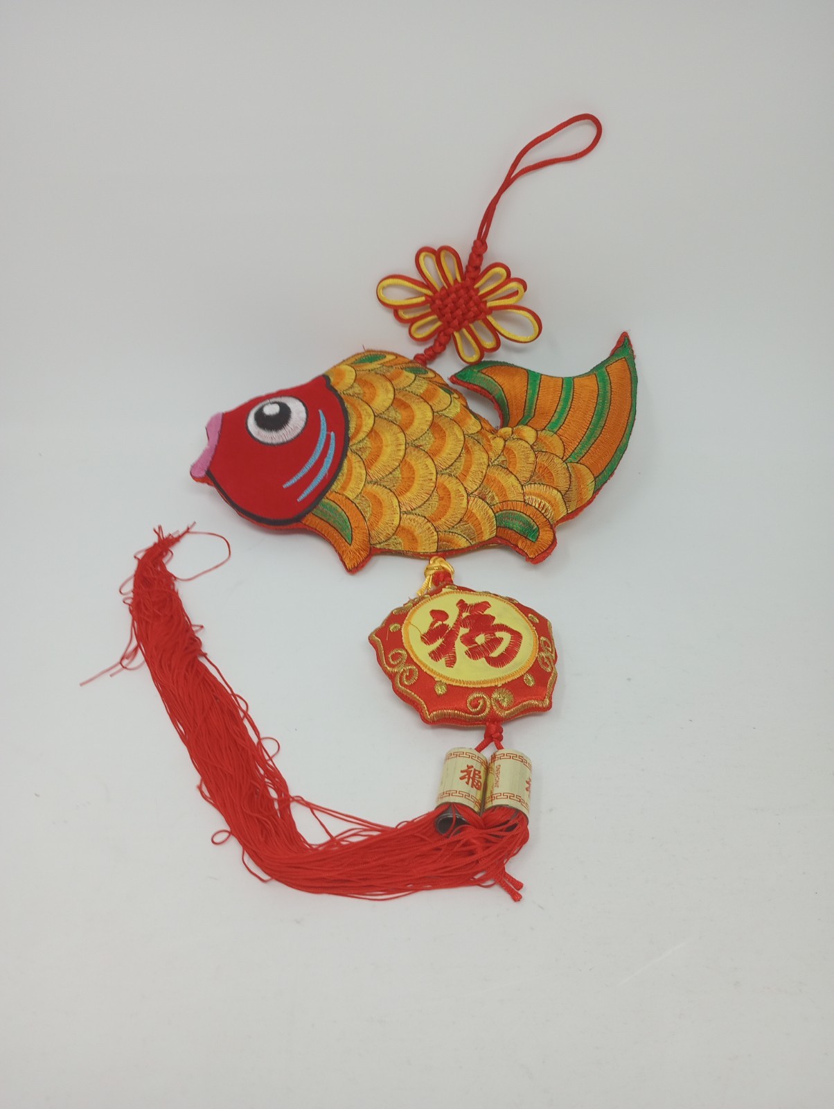 Chinese Knot Fish With Tassels New Year Decor Good Fortune Hanging Wall Ornament
