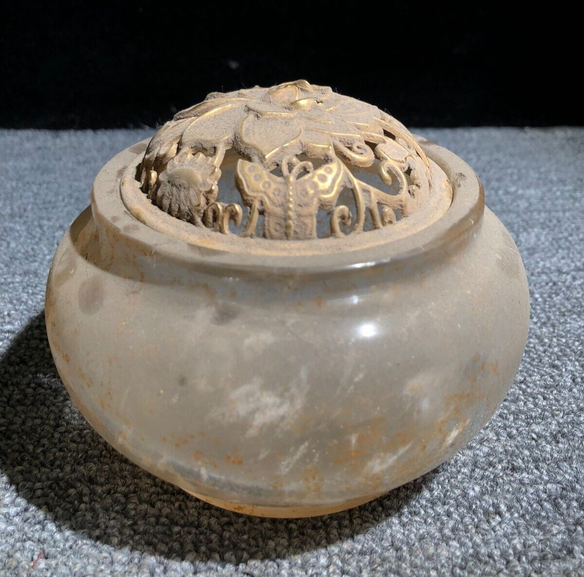 Chinese Antique coloured glaze pot handmade natural Old coloured glaze censer