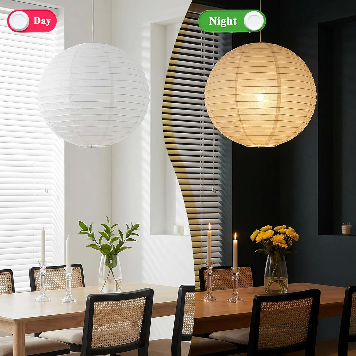 White round Paper Lantern Lampshade, 12″X12” Chinese Japanese round Hanging Pap
