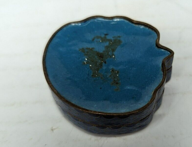 5 Pcs. Of Vintage Used Chinese Brass & Decorated Lidded Boxes Trinket