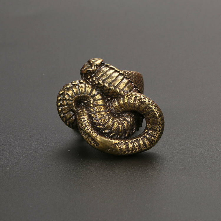 Pure Copper Zodiac Snake Table Small Ornaments Cobra Antique Play Bronze Tea Pet
