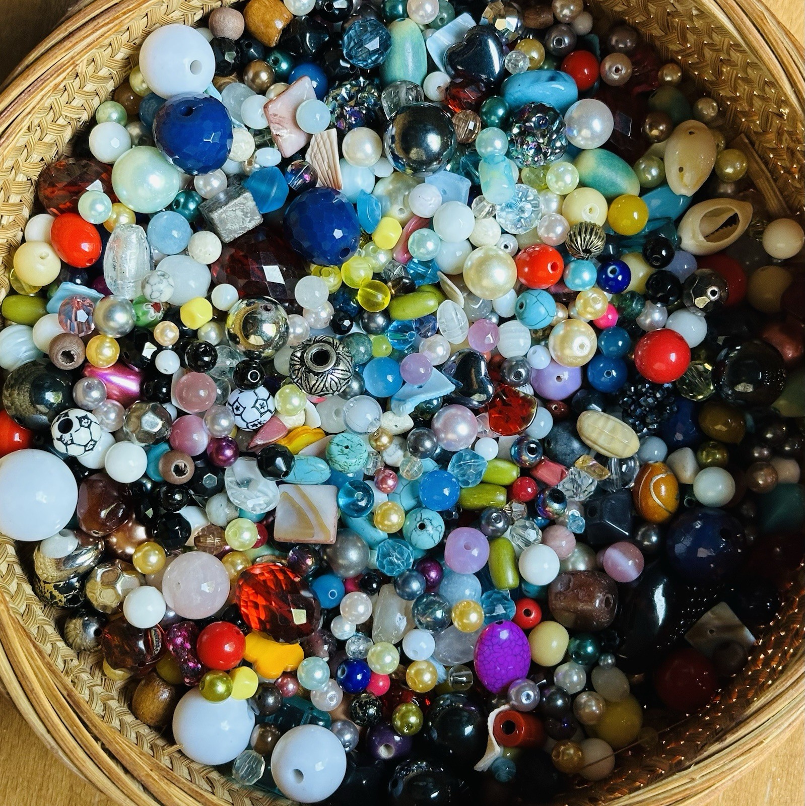1 Pound Bead Soup Acrylic Glass Charms Upcycled Jewelry Making Crafts #2A