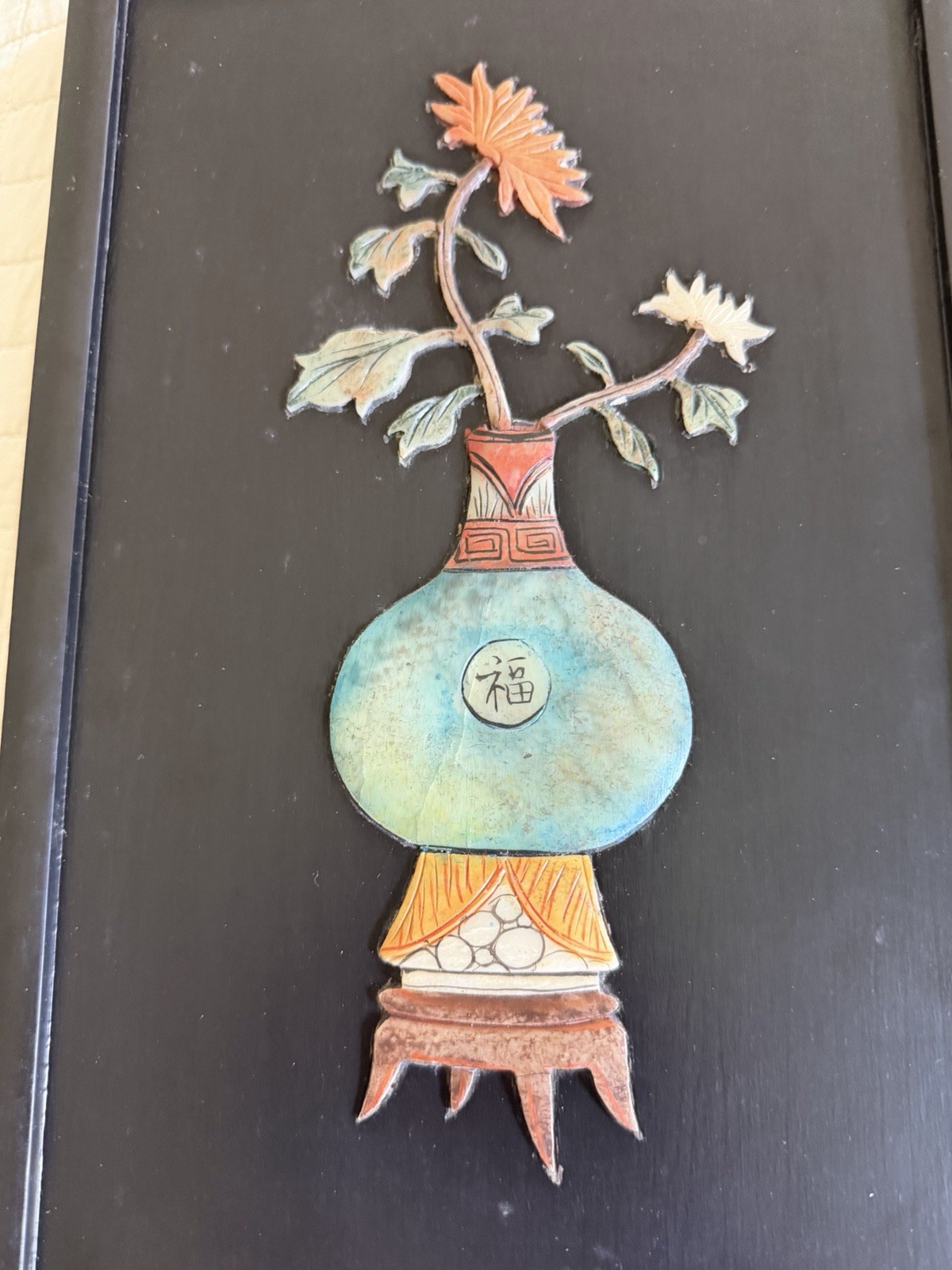 Vintage Set of 4 Chinese Hand Carved Soapstone Four Seasons Wall Plaques
